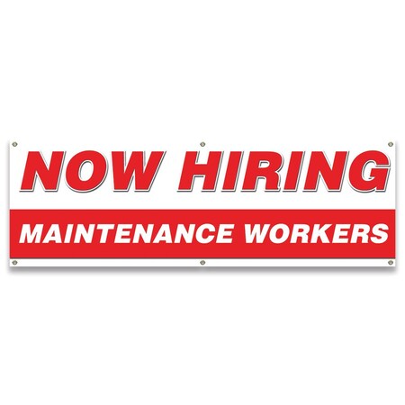 Signmission Now Hiring Maintenance Workers Banner Apply Inside Accepting Application Single Sided B-72-30273